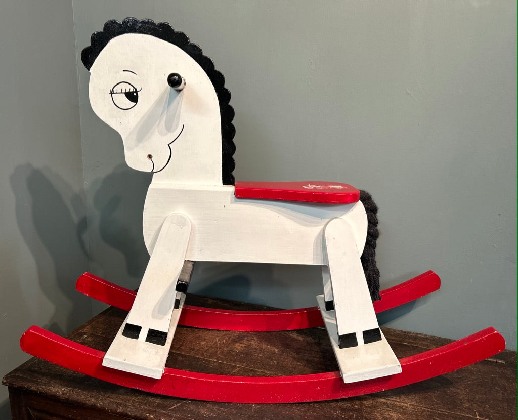 Vintage Retro Wooden Childs Rocking Horse