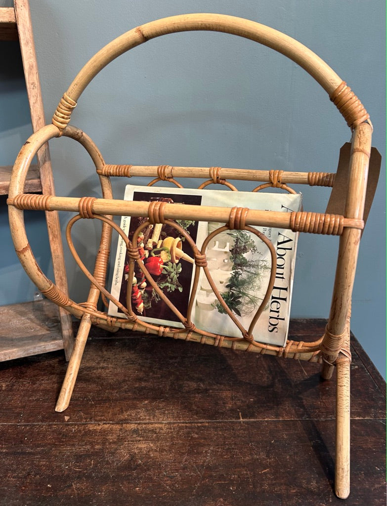 Vintage Wicker Magazine Rack