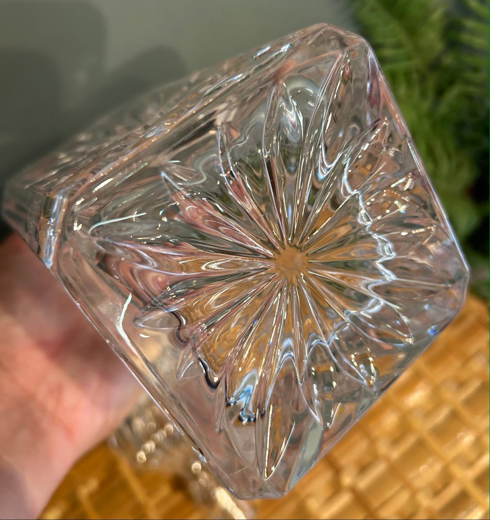 Vintage Cut Glass Decanter with Stopper