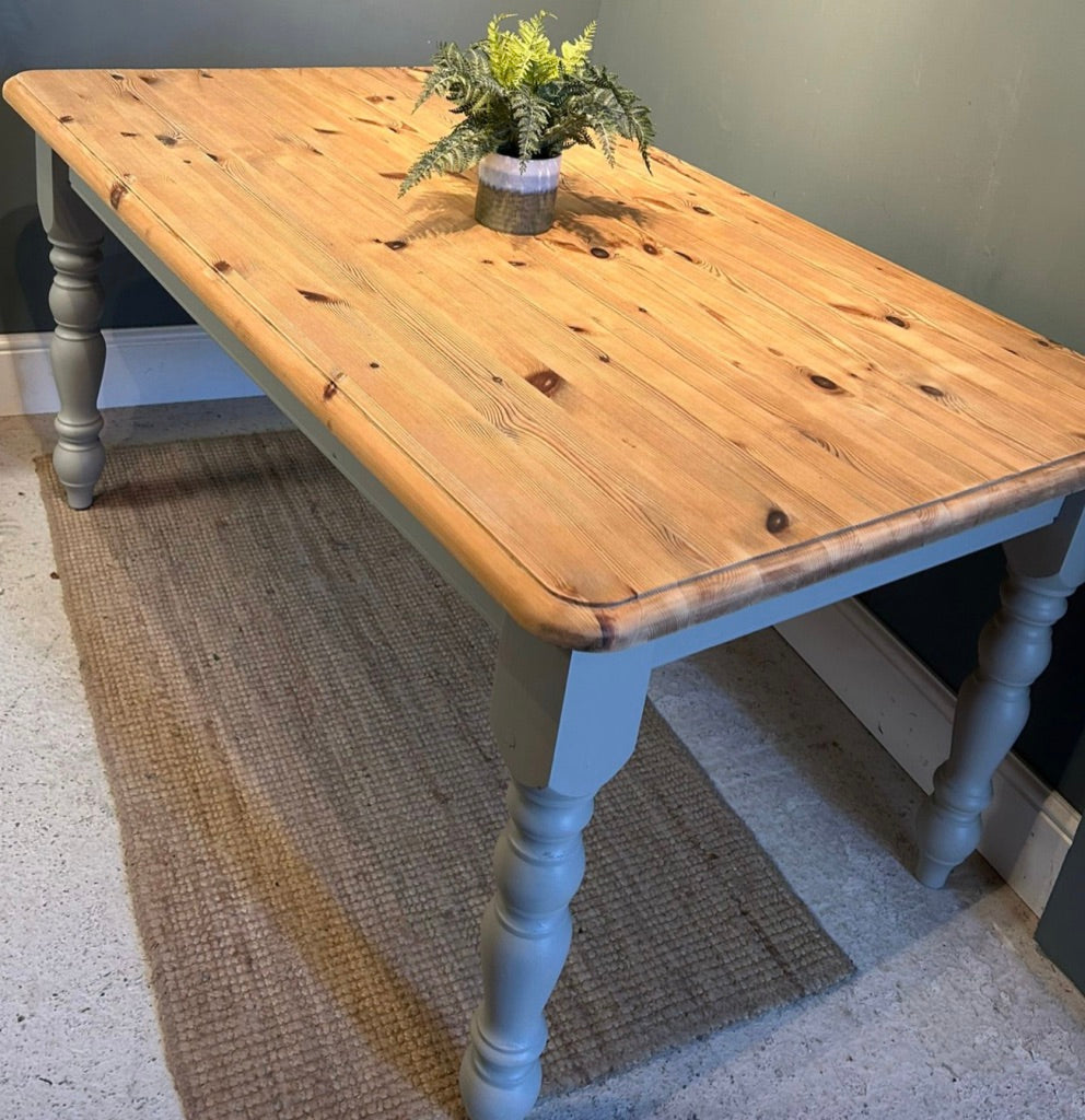 Painted Pine Farmhouse Table