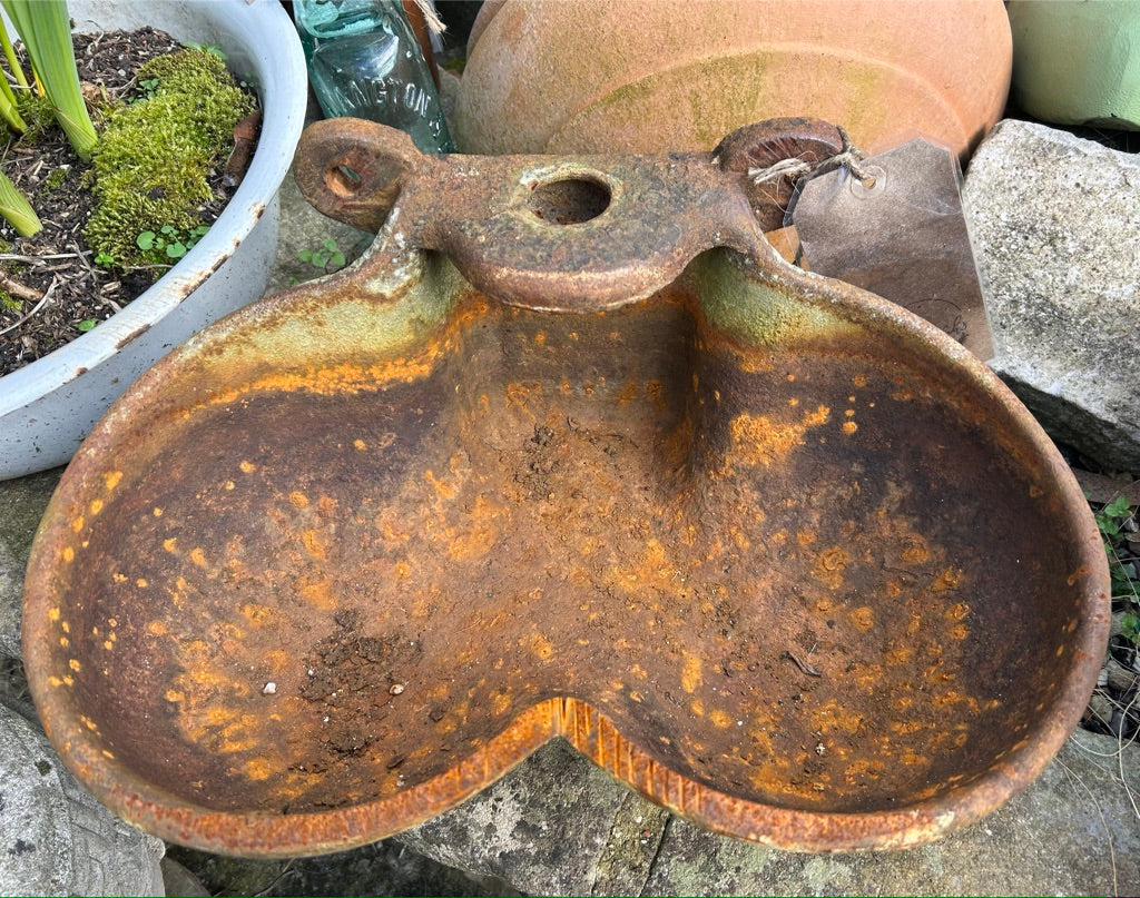 Vintage Reclaimed Agricultural Double Feeder / Planter
