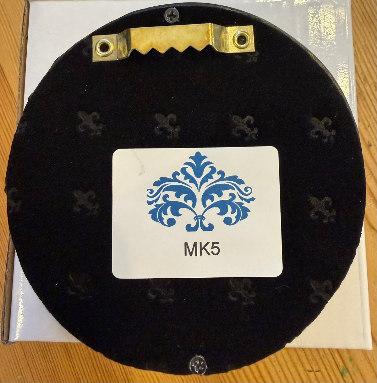 Miniature Antiqued Black Thin Framed Convex Mirror - Perfect for a Gallery Wall