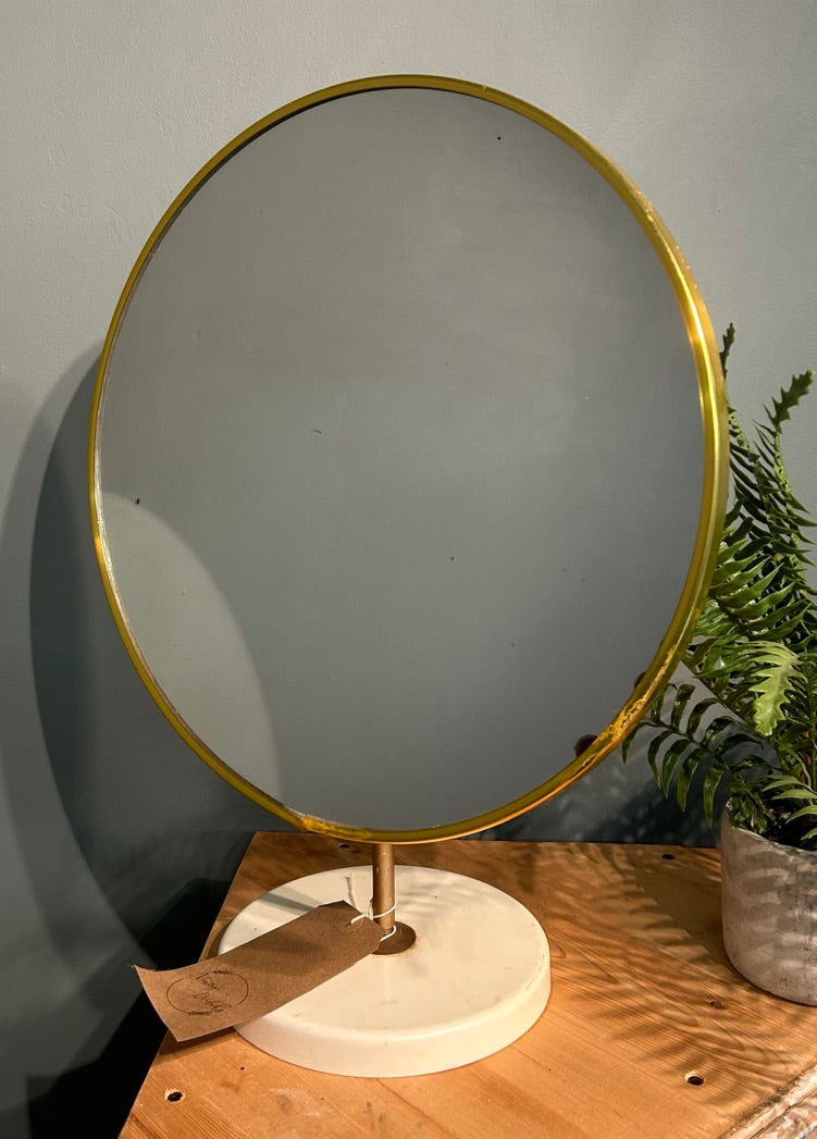 Mid Century Large Round Vanity Mirror