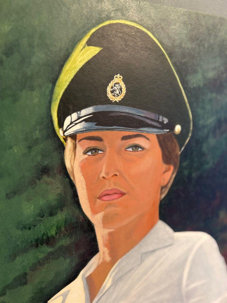 Vintage Oil on Board Painting of WW2 RAF Portrait - 1980