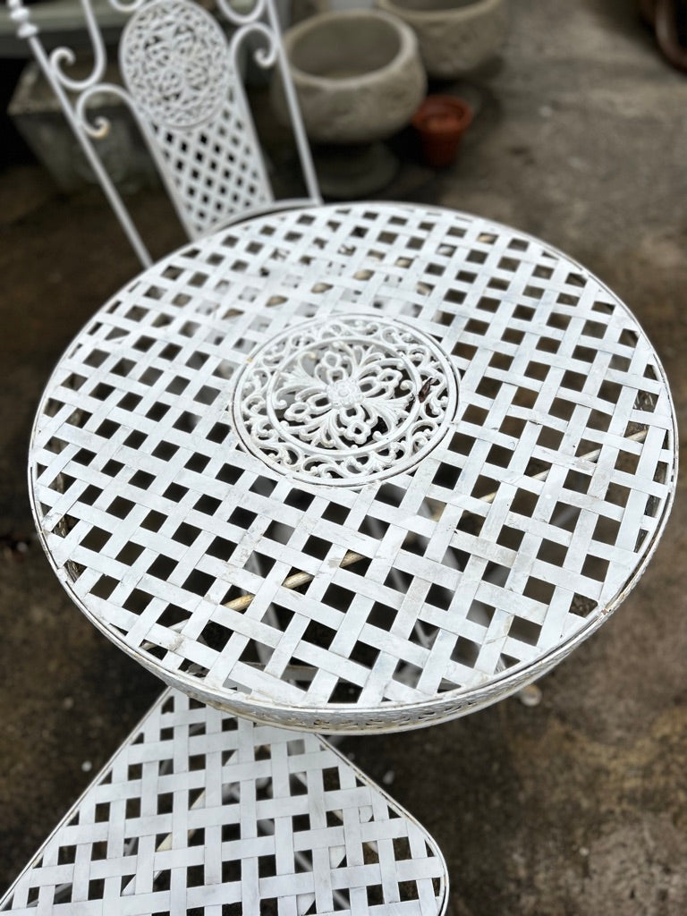 Vintage White Garden Bistro Set