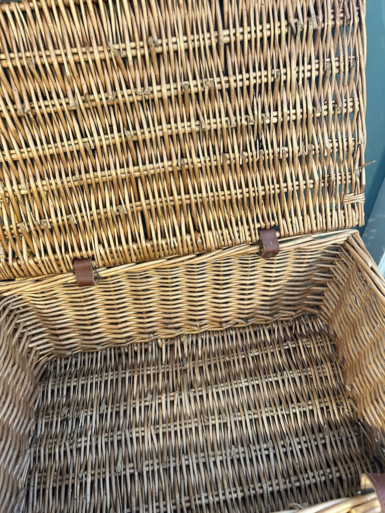 Wicker F & M hamper basket - Great storage