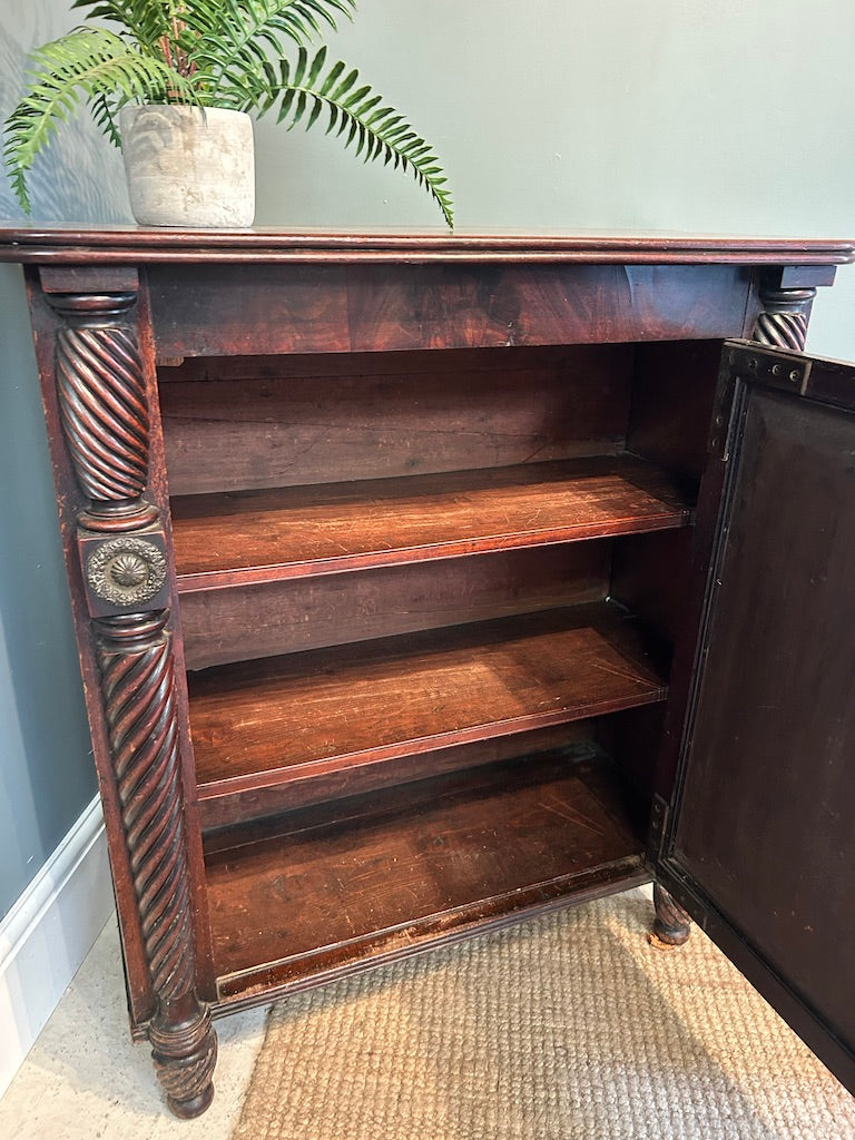 Antique Mahogany Ornate Cupboard
