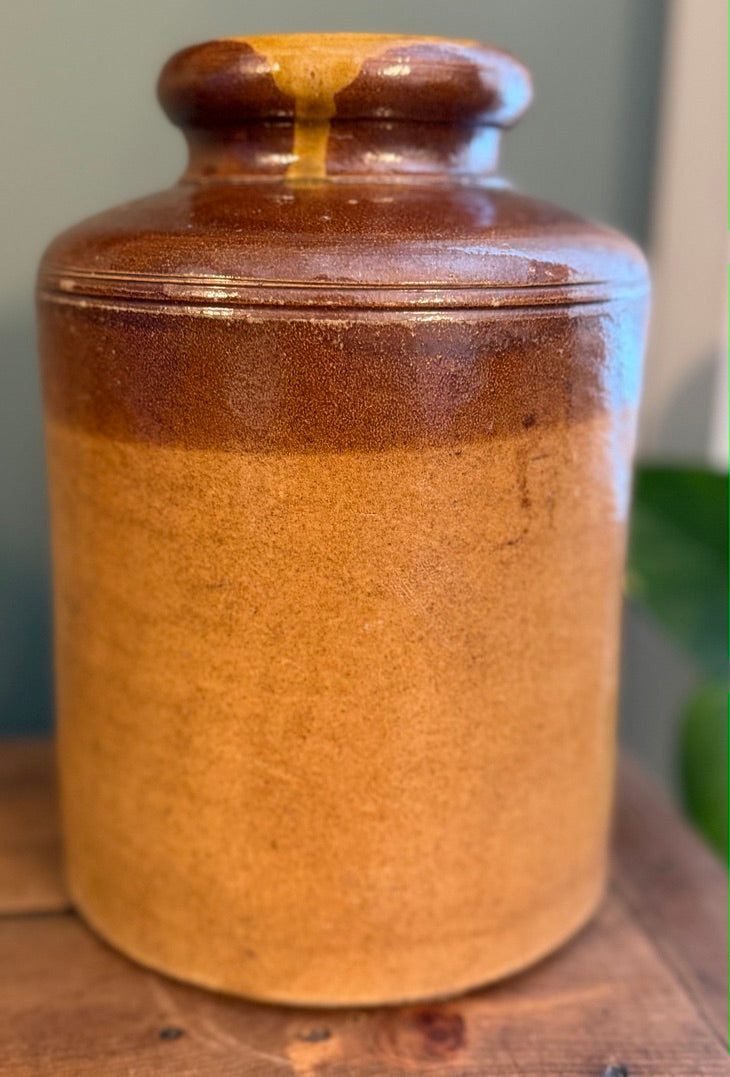 Vintage Stoneware Jar - Antique Vessel