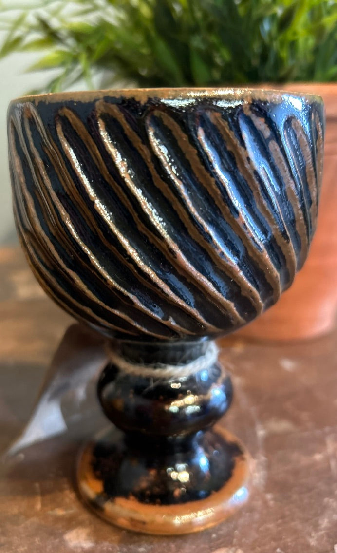 Vintage Handmade Pottery Goblet
