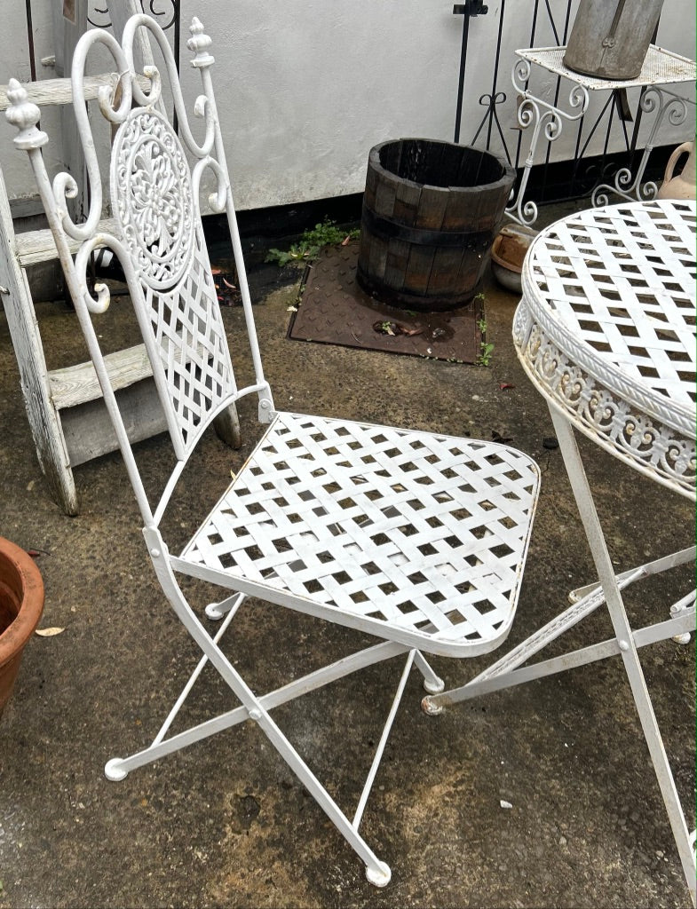 Vintage White Garden Bistro Set