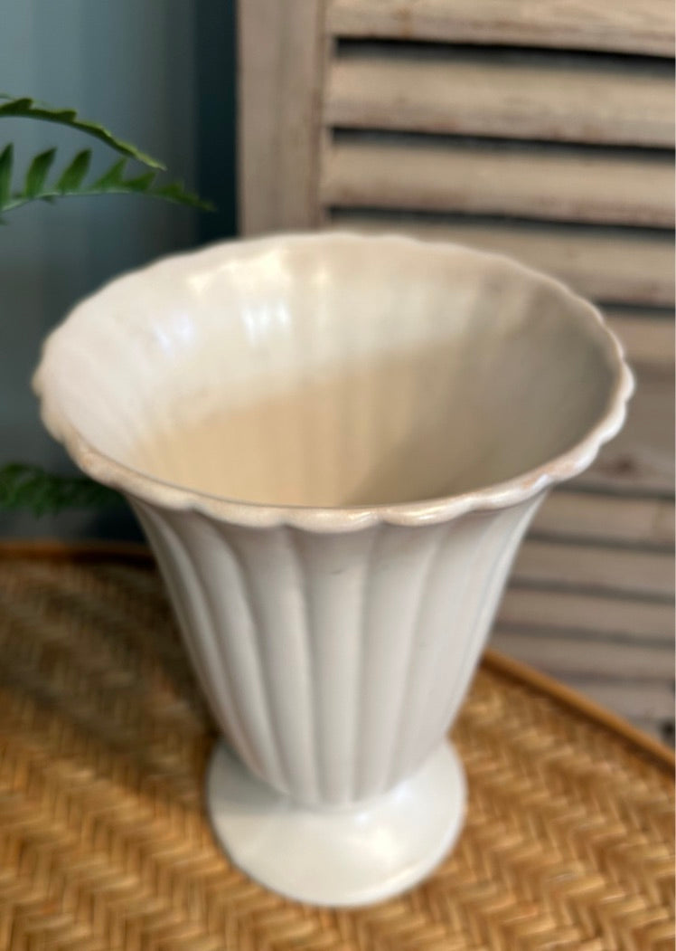 Vintage Dartmouth Pottery White Mantel Vase
