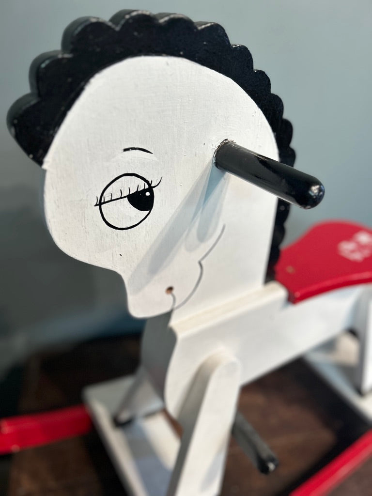 Vintage Retro Wooden Childs Rocking Horse