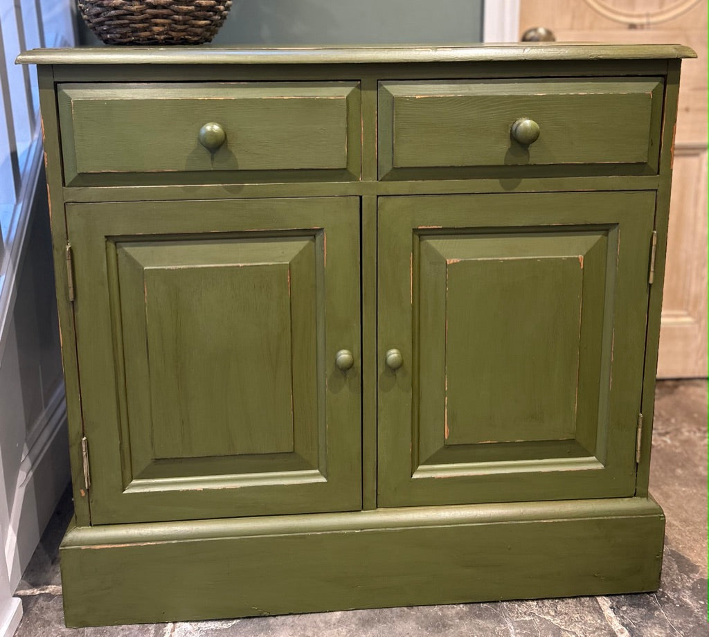 Vintage Painted Pine Cupboard