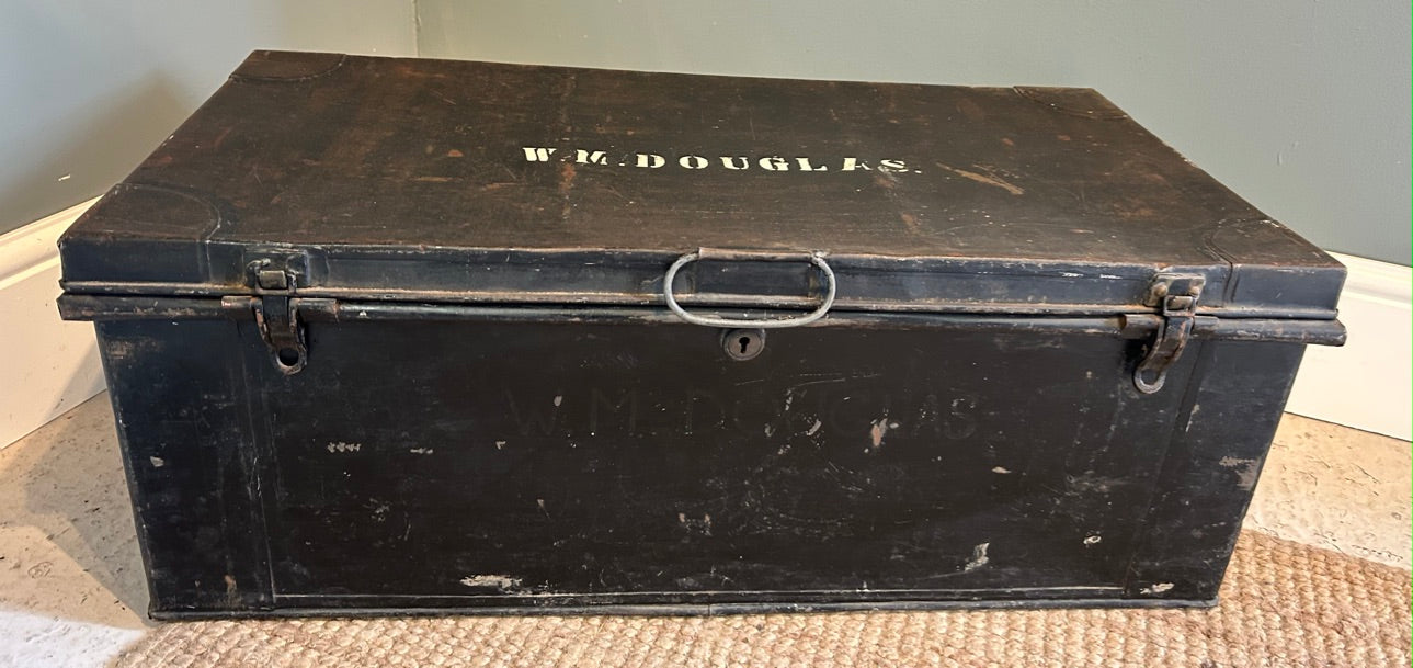 Vintage Metal Military Trunk