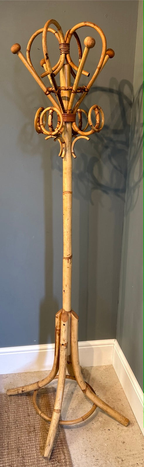 Vintage Bamboo Hat/ Coat Stand
