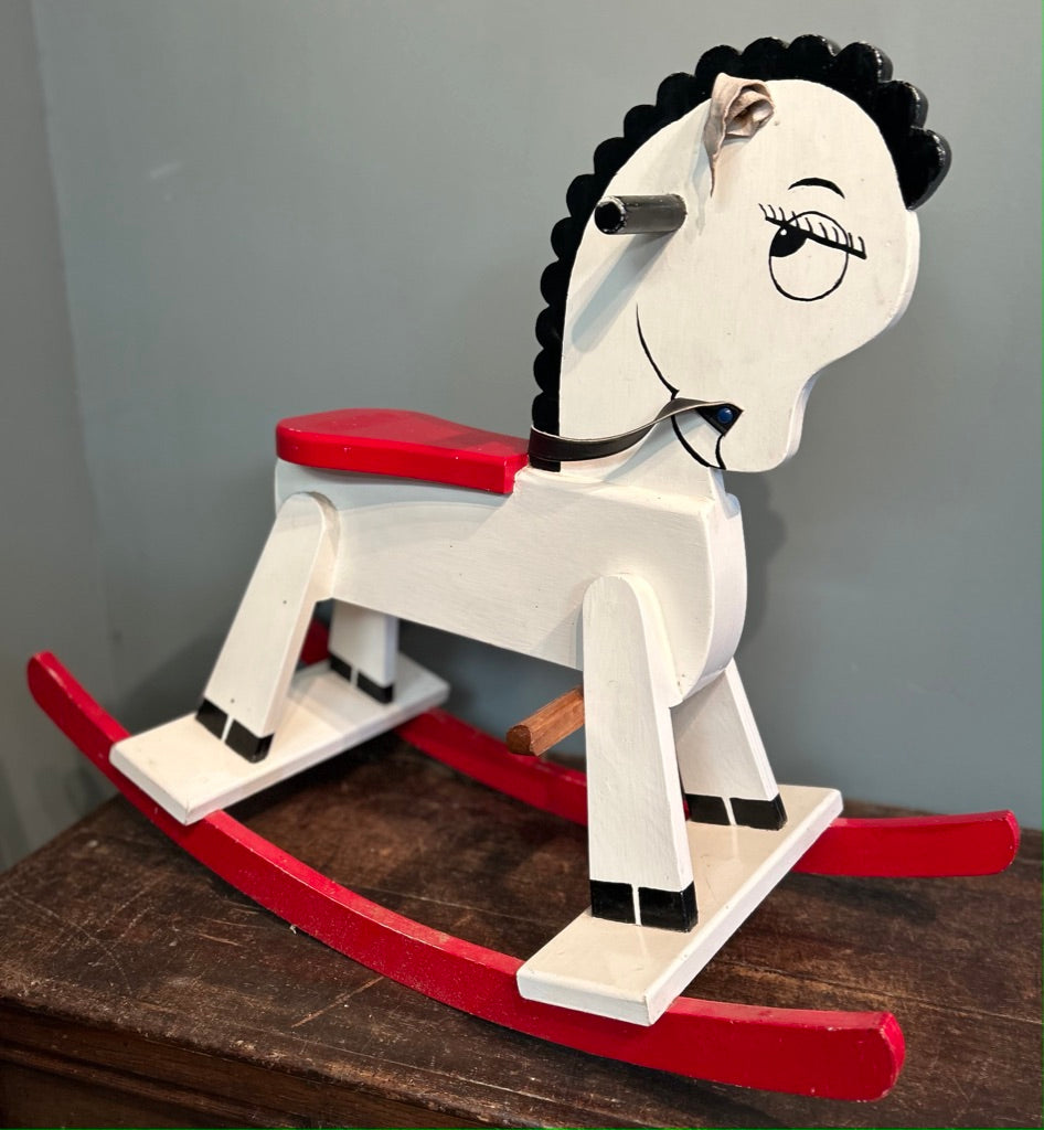 Vintage Retro Wooden Childs Rocking Horse