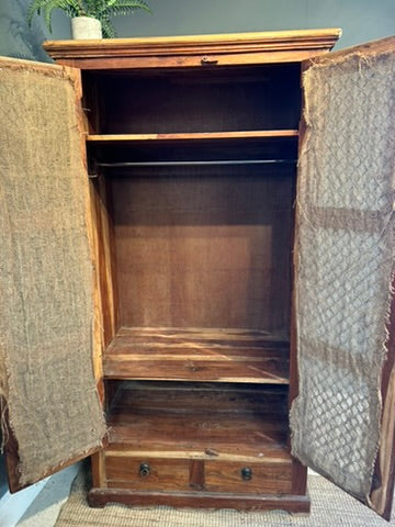 Vintage Indian Rustic Metal Work Wardrobe/storage Cupboard
