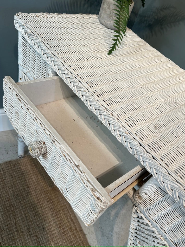 Vintage Wicker Dressing Table