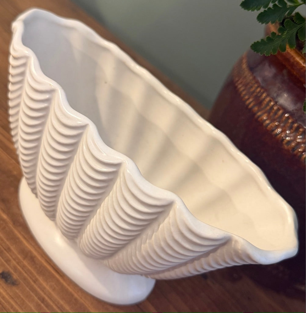 Vintage Dartmouth Pottery White Mantel Vase