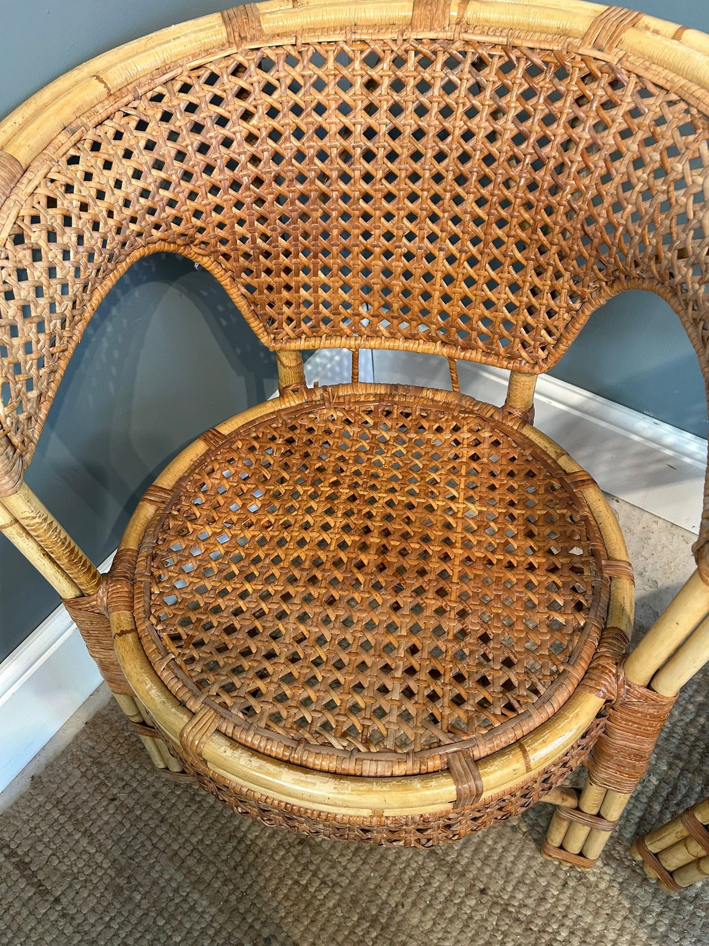 Vintage Pair of Bamboo Chairs