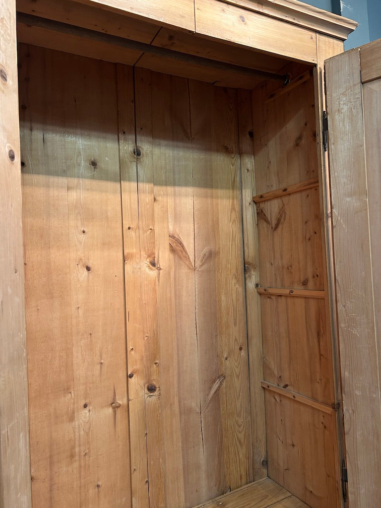 Antique Pine Wardrobe Armoire