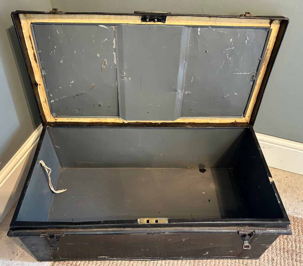 Vintage Metal Military Trunk