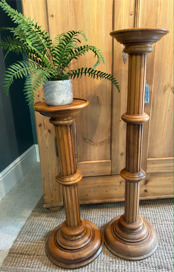 Vintage Pair of Torchiere Plant Stands