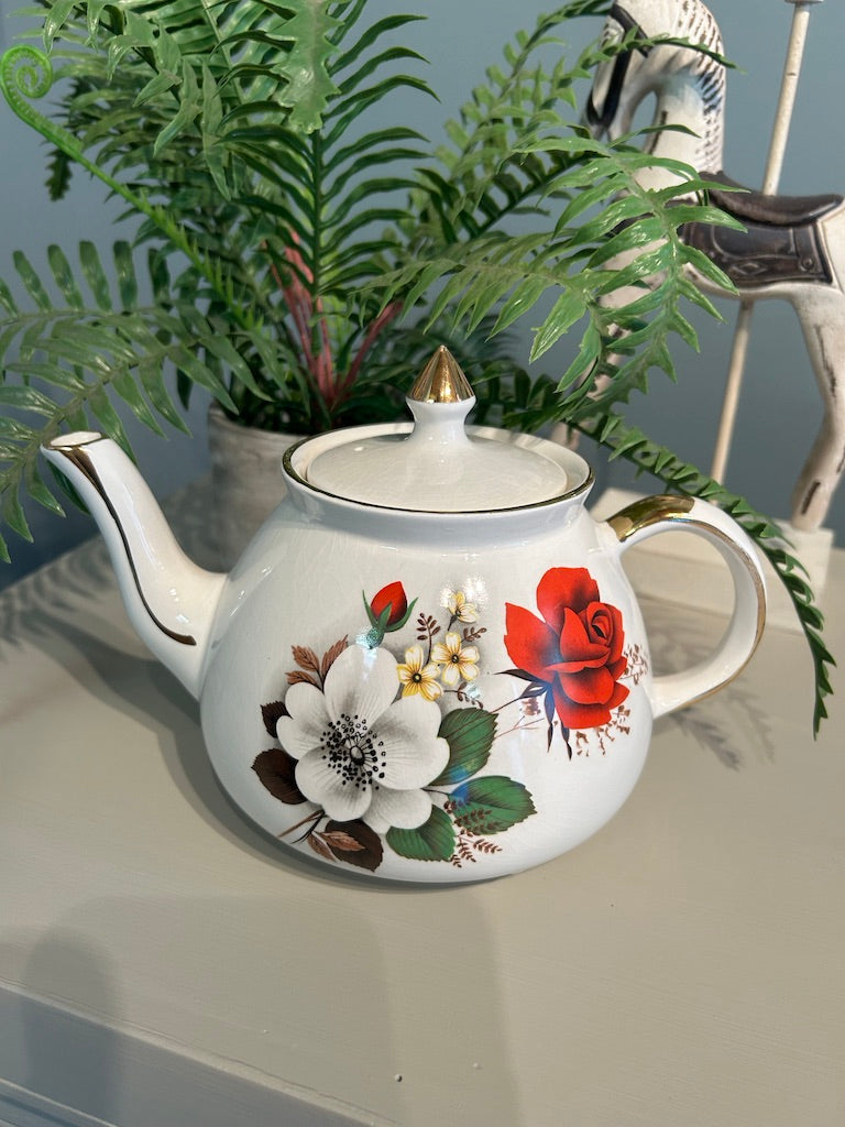 Vintage Floral Tea Pot