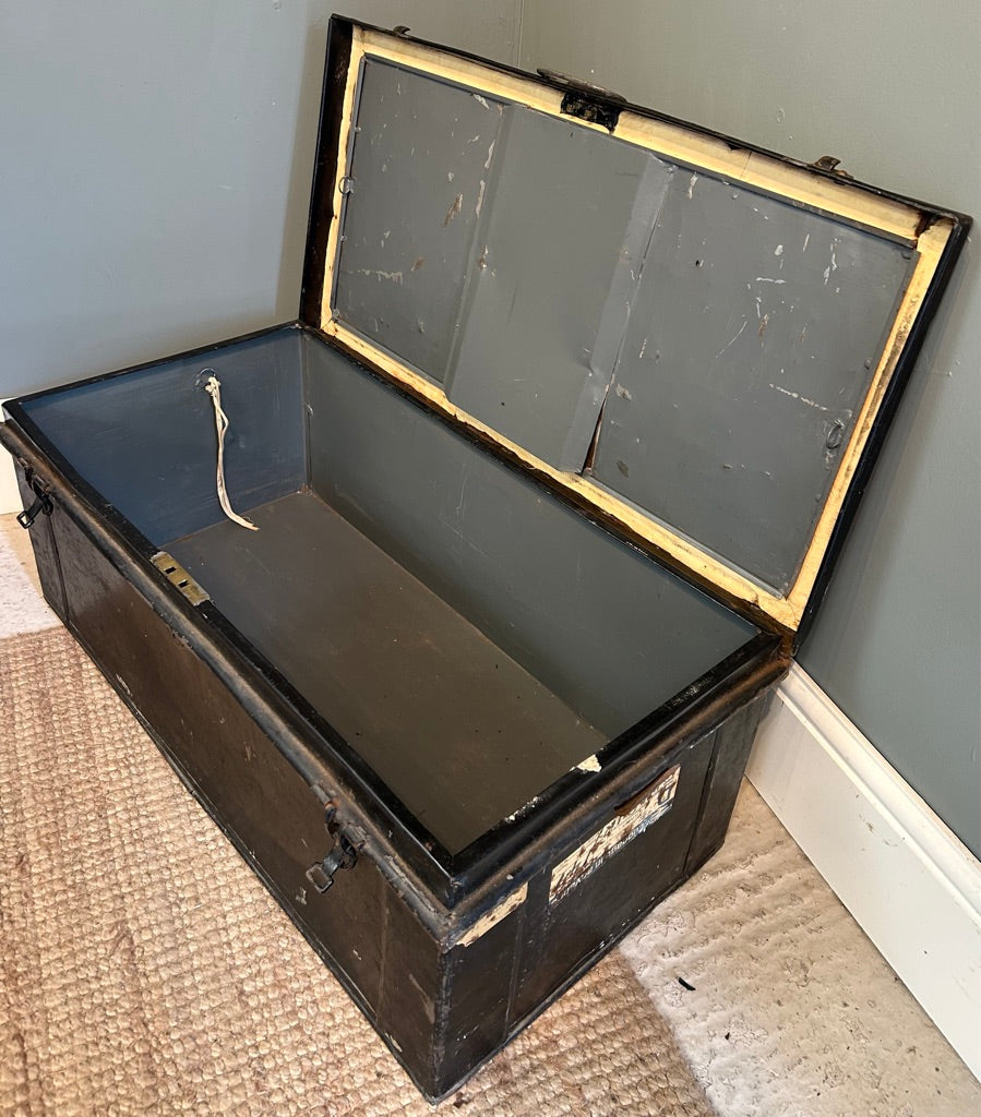 Vintage Metal Military Trunk