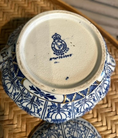 Vintage Blue and White - Wilton Lilly Pot