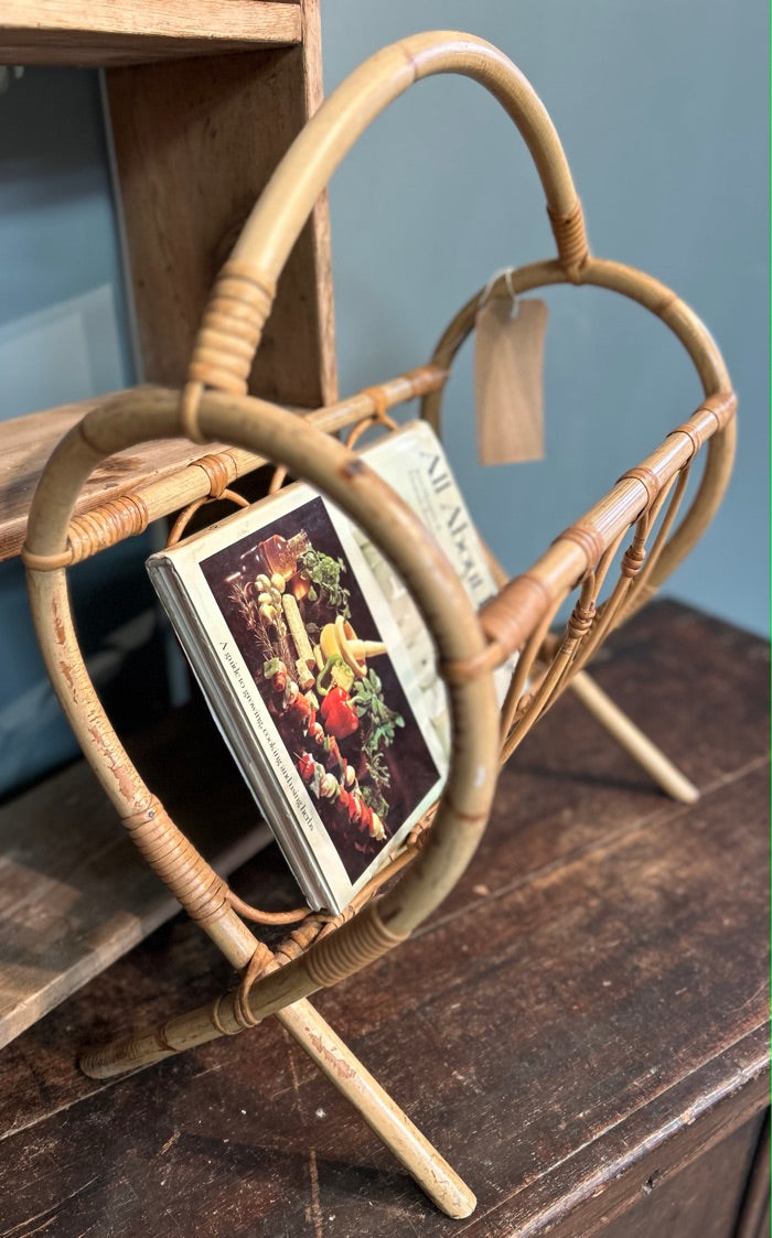 Vintage Wicker Magazine Rack