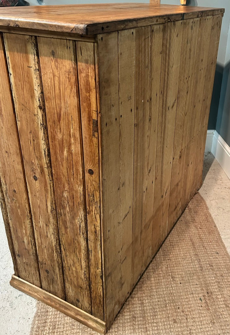 Rustic Antique Pine Cupboard / Sideboard