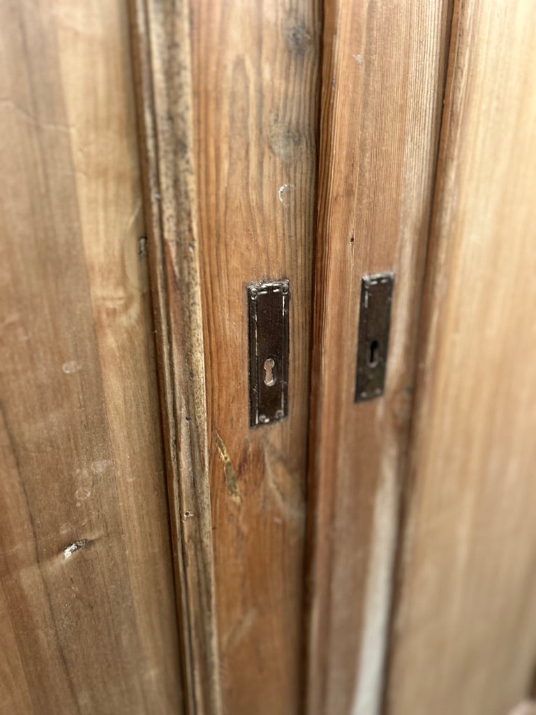 Antique Pine Wardrobe Armoire