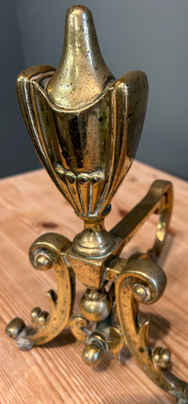 Vintage Brass Fire Dogs
