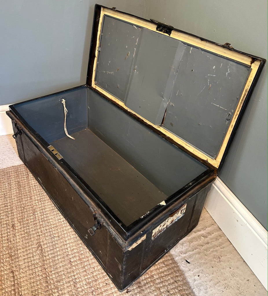 Vintage Metal Military Trunk