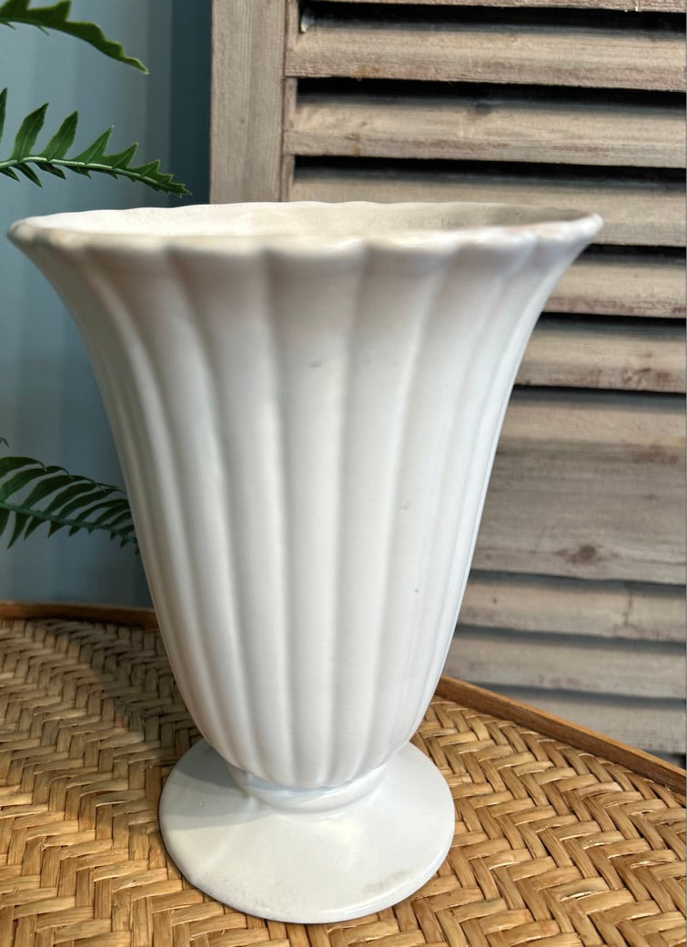 Vintage Dartmouth Pottery White Mantel Vase
