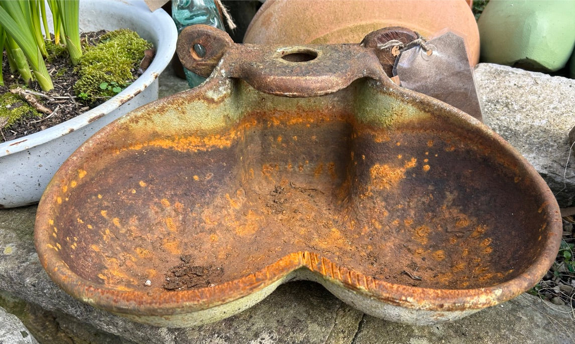 Vintage Reclaimed Agricultural Double Feeder / Planter