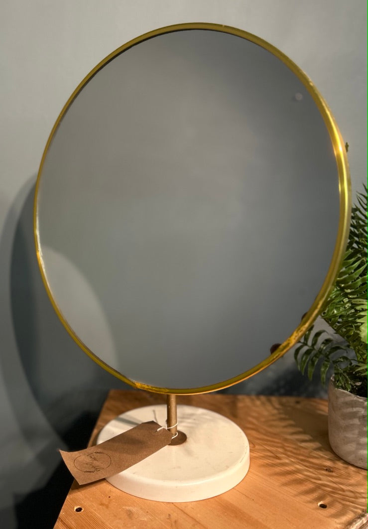 Mid Century Large Round Vanity Mirror