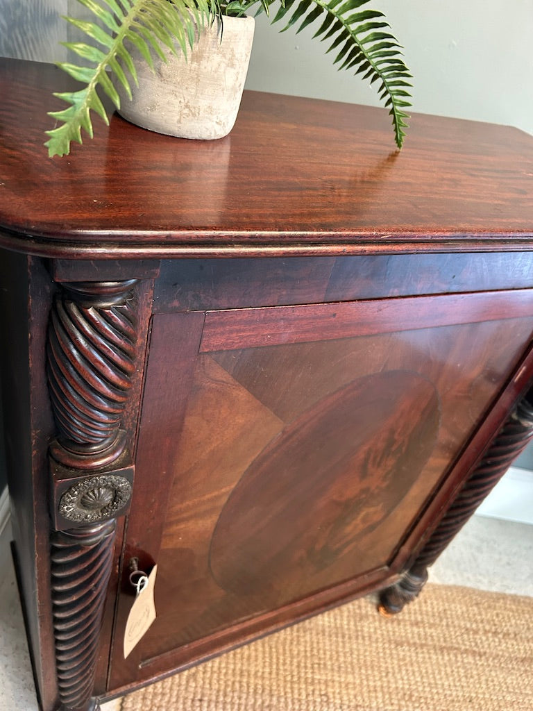 Antique Mahogany Ornate Cupboard