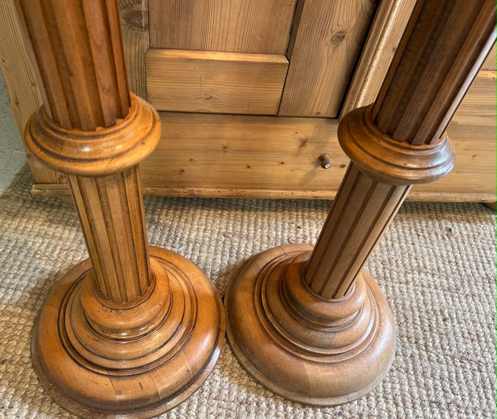 Vintage Pair of Torchiere Plant Stands