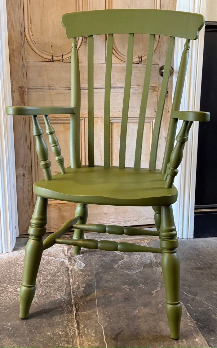 Vintage Large Farmhouse Carver Chair - Painted in Frenchic Constance Moss