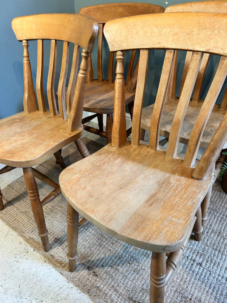 Set of 4 Farmhouse Slatback Chairs