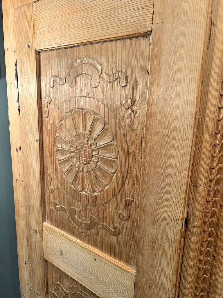 Antique Pine Wardrobe Armoire