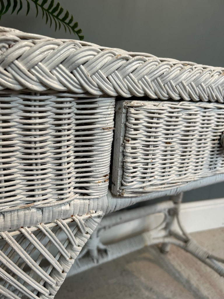 Vintage Wicker Dressing Table