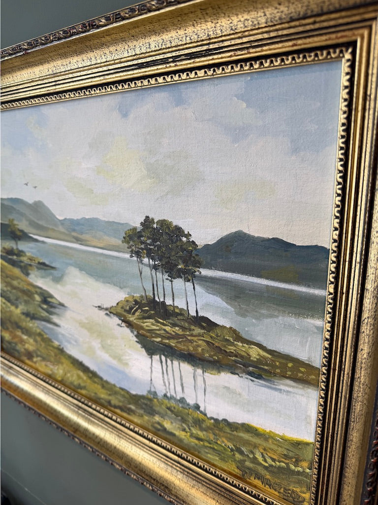 Original Scottish Landscape by Artist N. Macleod - Framed