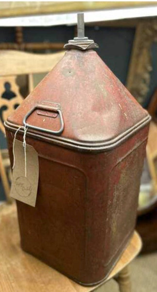 Rustic Vintage Motor Oil Pyramid Can Converted Lamp