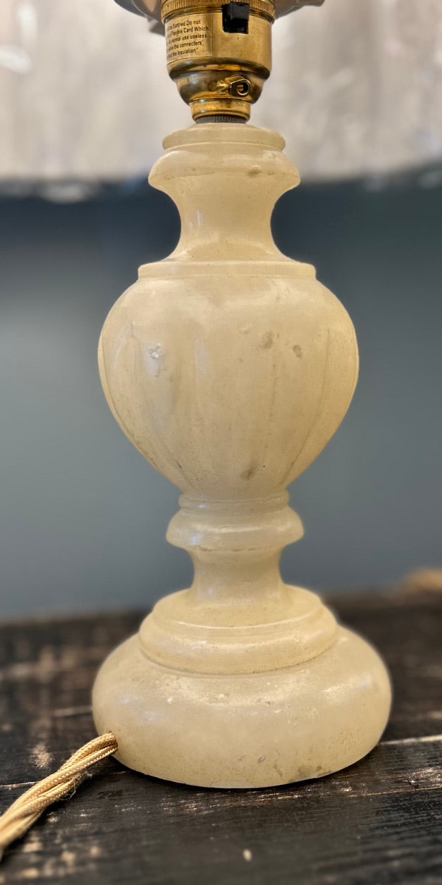 Pair of Vintage Alabaster Lamps