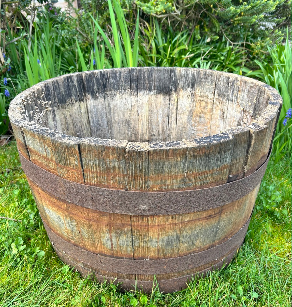 Vintage Large Wooden Barrel