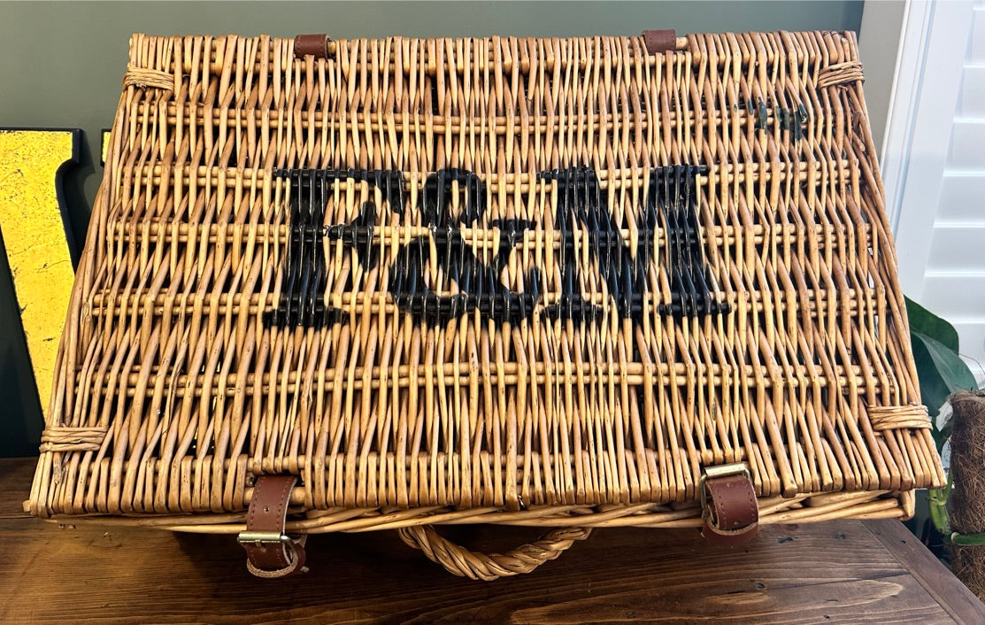 Wicker F & M hamper basket - Great storage