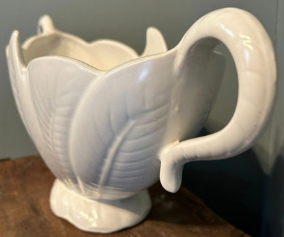 Vintage Arthur Wood Pottery White Mantel Vase